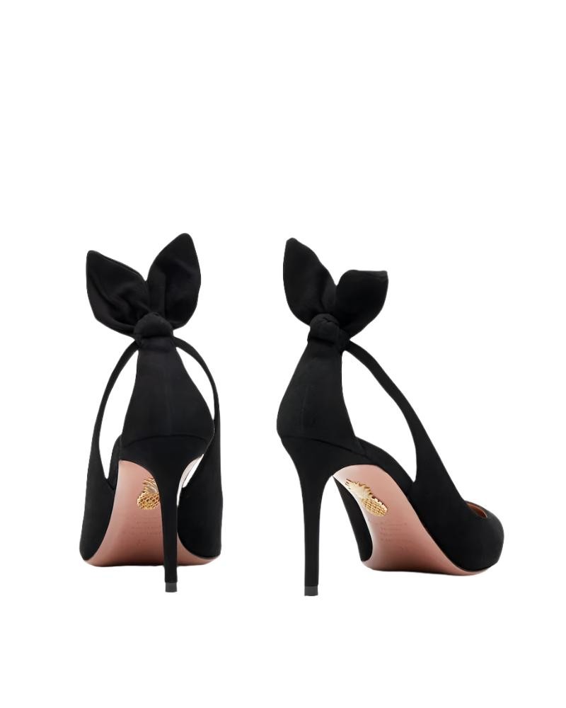 Aquazzura Bow Tie 105mm Leather Pumps