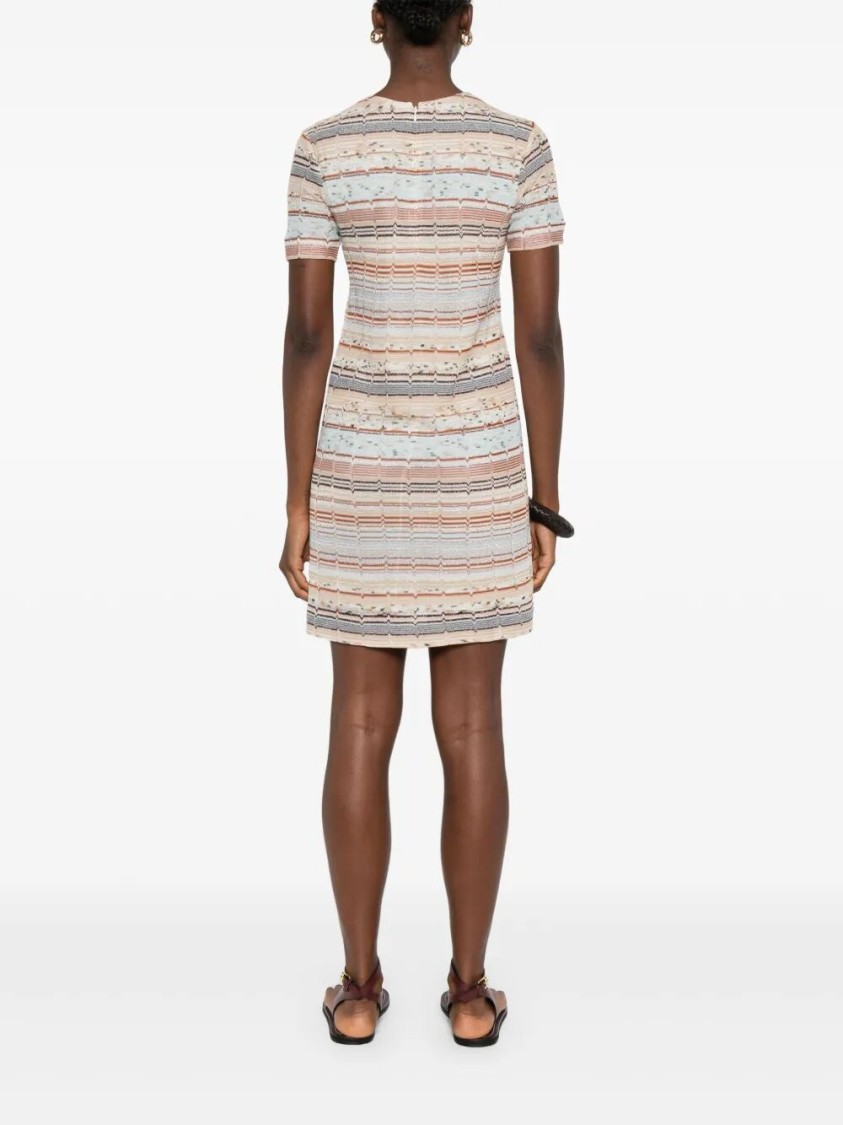 Missoni Mini Dress With Horizontal Stripes In Multi