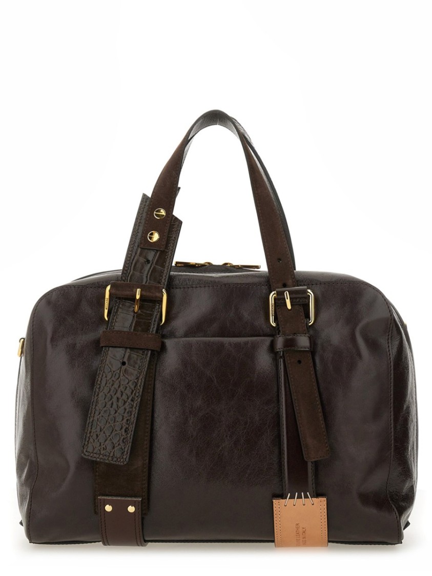 Moschino Structured Leather Handbag