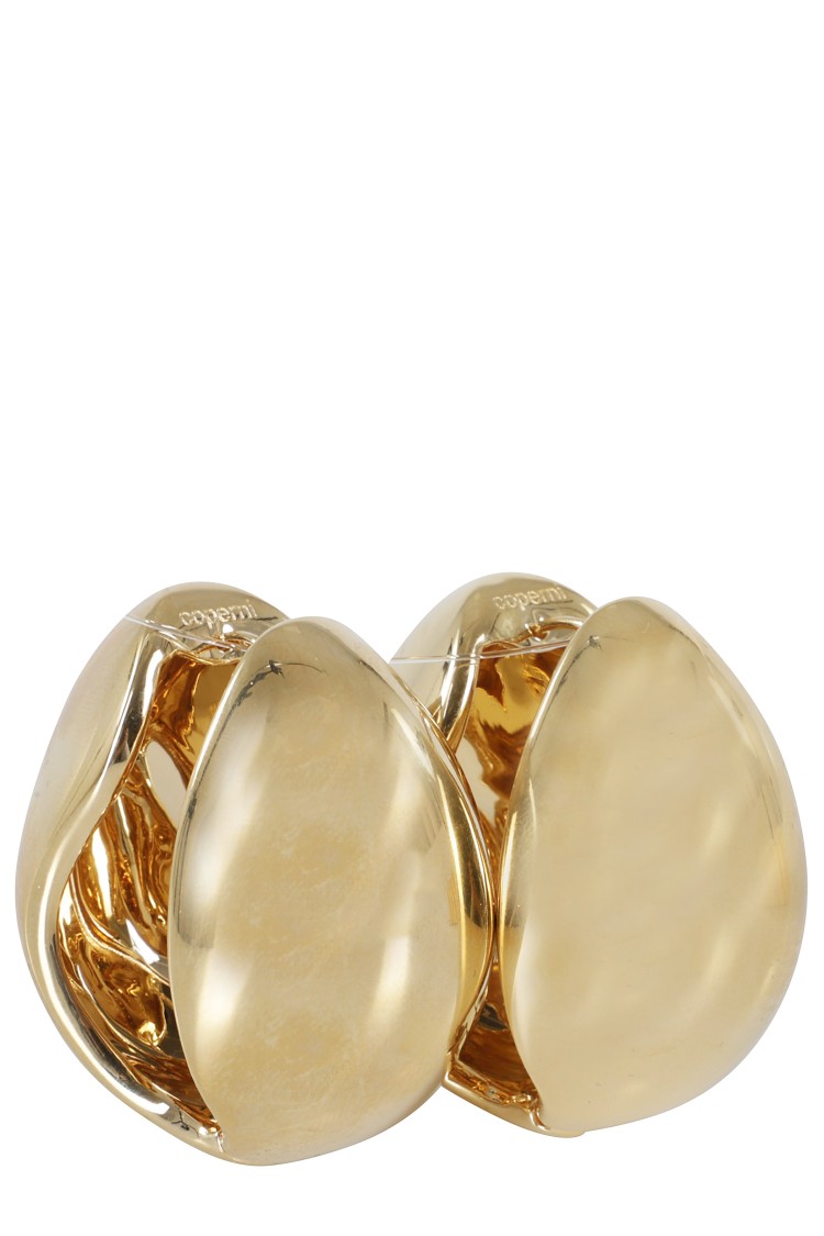 Coperni Xl Logo Creole Earrings In Gold