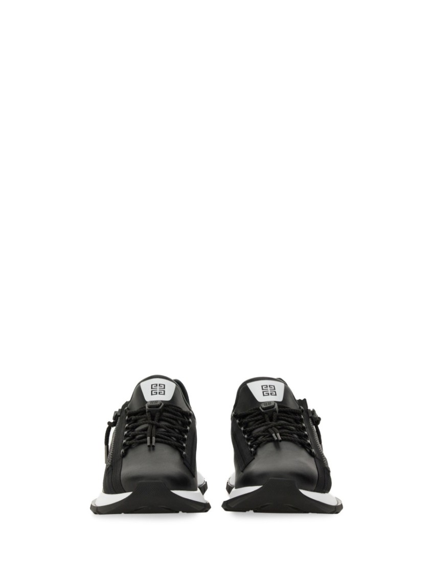 Givenchy Spectre Runner Leather Sneakers With 4g Side Zip Detail