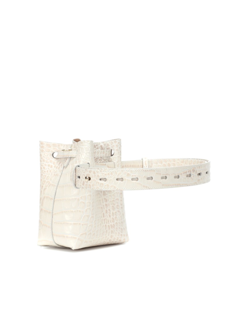 Nanushka Minee Convertible Bucket Bag In Neutral