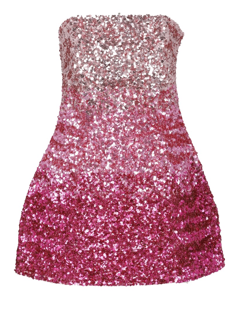 Retroféte Retrofete Strapless Mini Dress With All-over Sequins