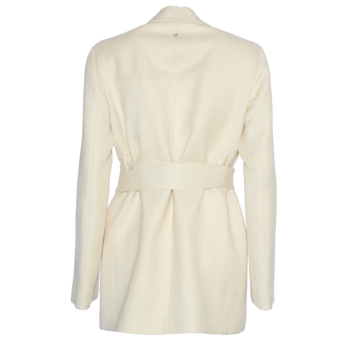 DONDUP DONDUP SINGLE BREASTED BLAZER IN VISCOSE AND LINEN TWILL