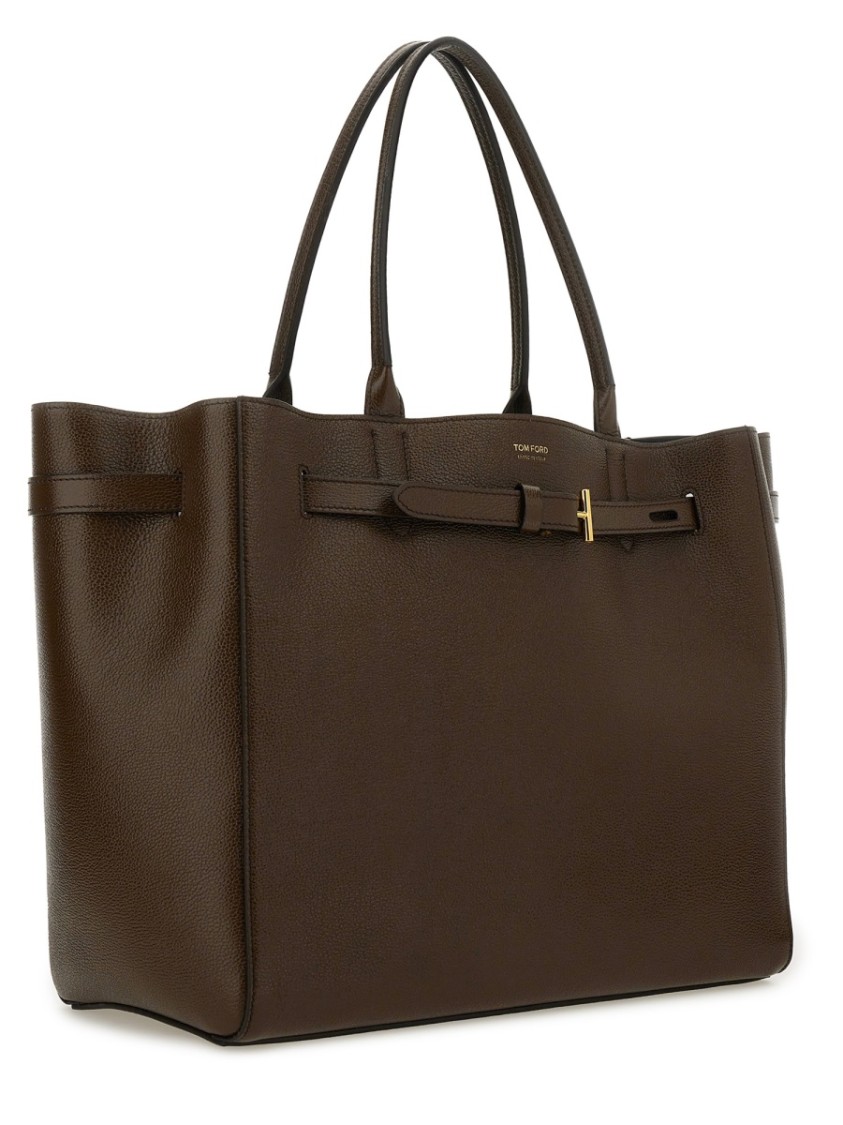 Tom Ford Audrey Large Tote Bag In Grain Leather