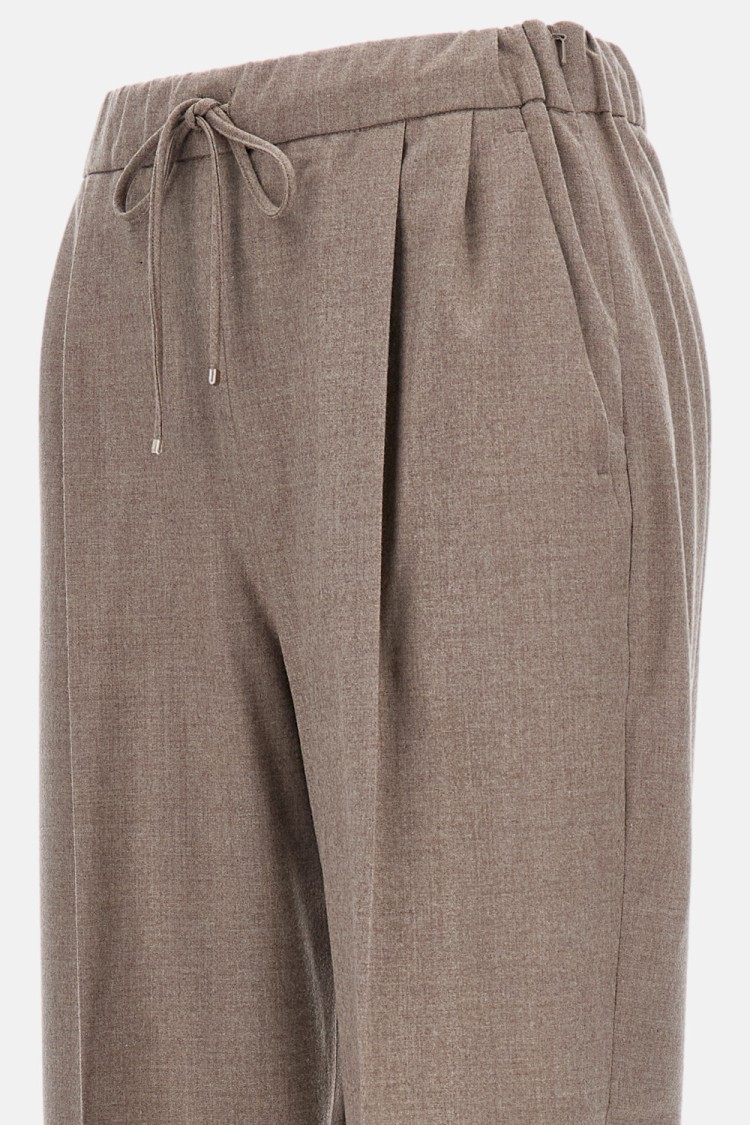 Max Mara Dove Grey Cashmere Trousers In Brown