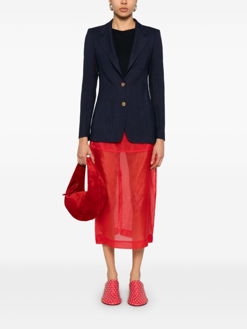Tagliatore Tailored Blue Blazer With Gold-tone Buttons In Blue