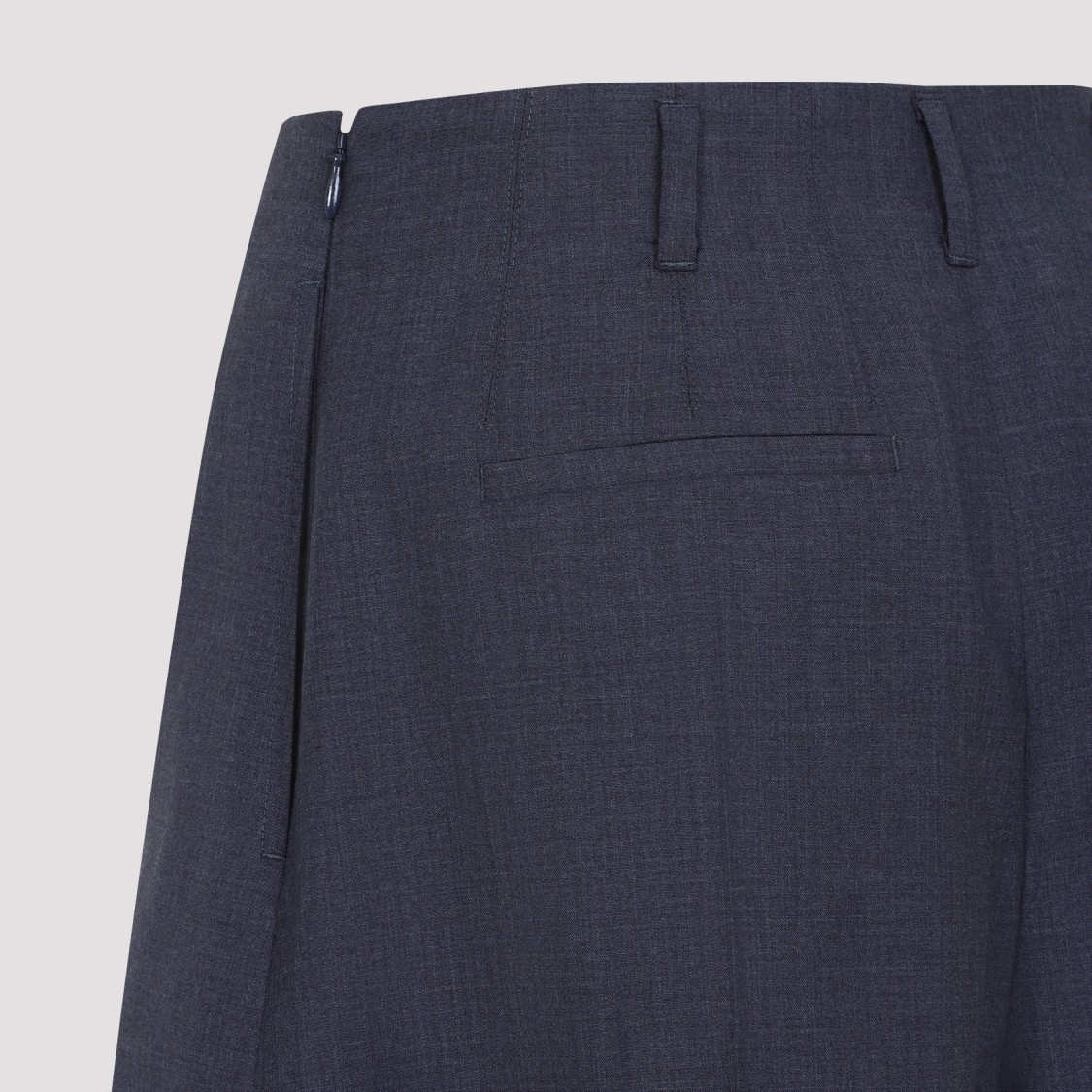 Givenchy Wool Shorts With Front Pleats And Pockets In Blue