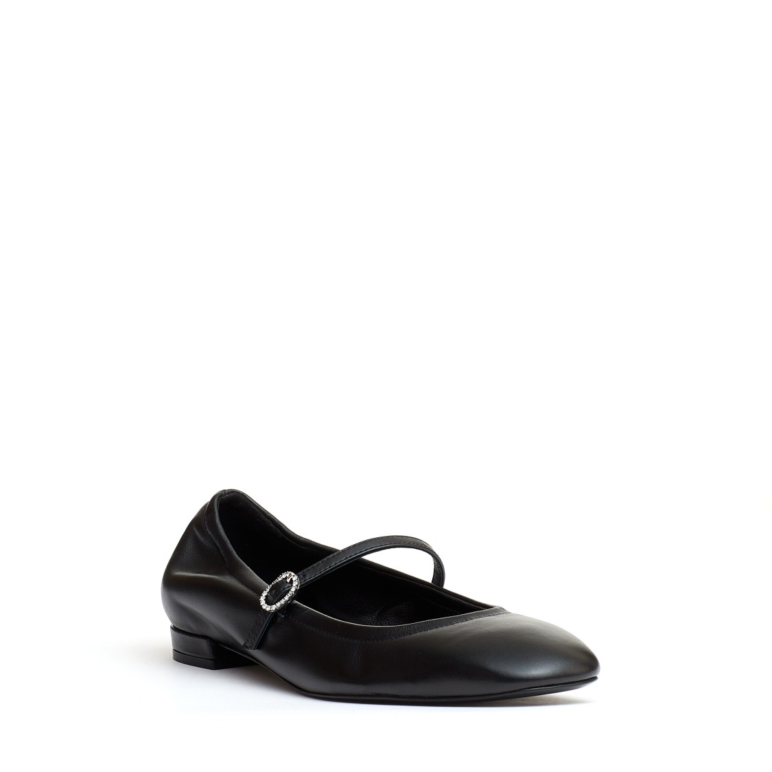 Stuart Weitzman Claris Leather Mary Jane Ballet Flats In White
