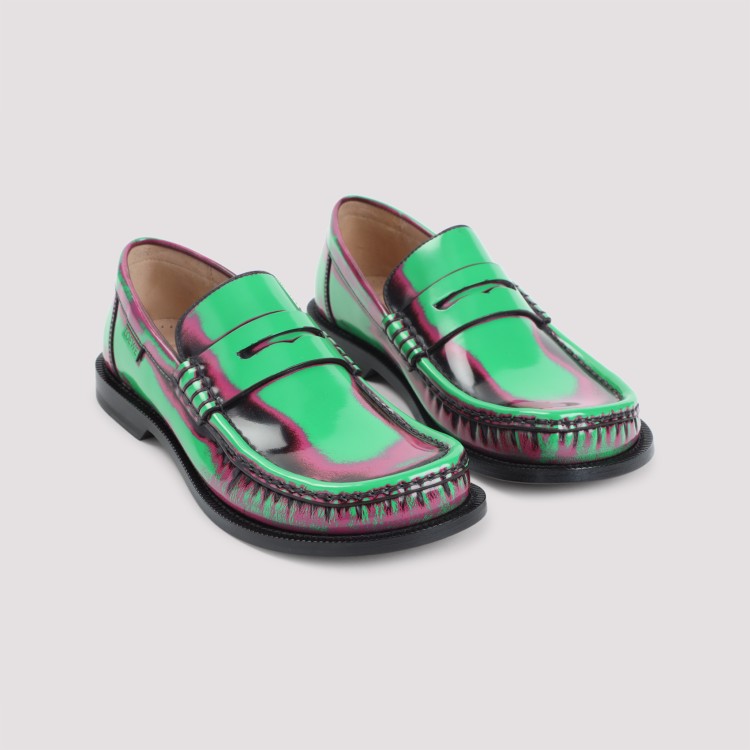 フラットシューズ Loewe Multicolour Calf Leather Loafers With Decorative Strap Loewe Multicolour Calf Leather Loafers With Decorative Strap