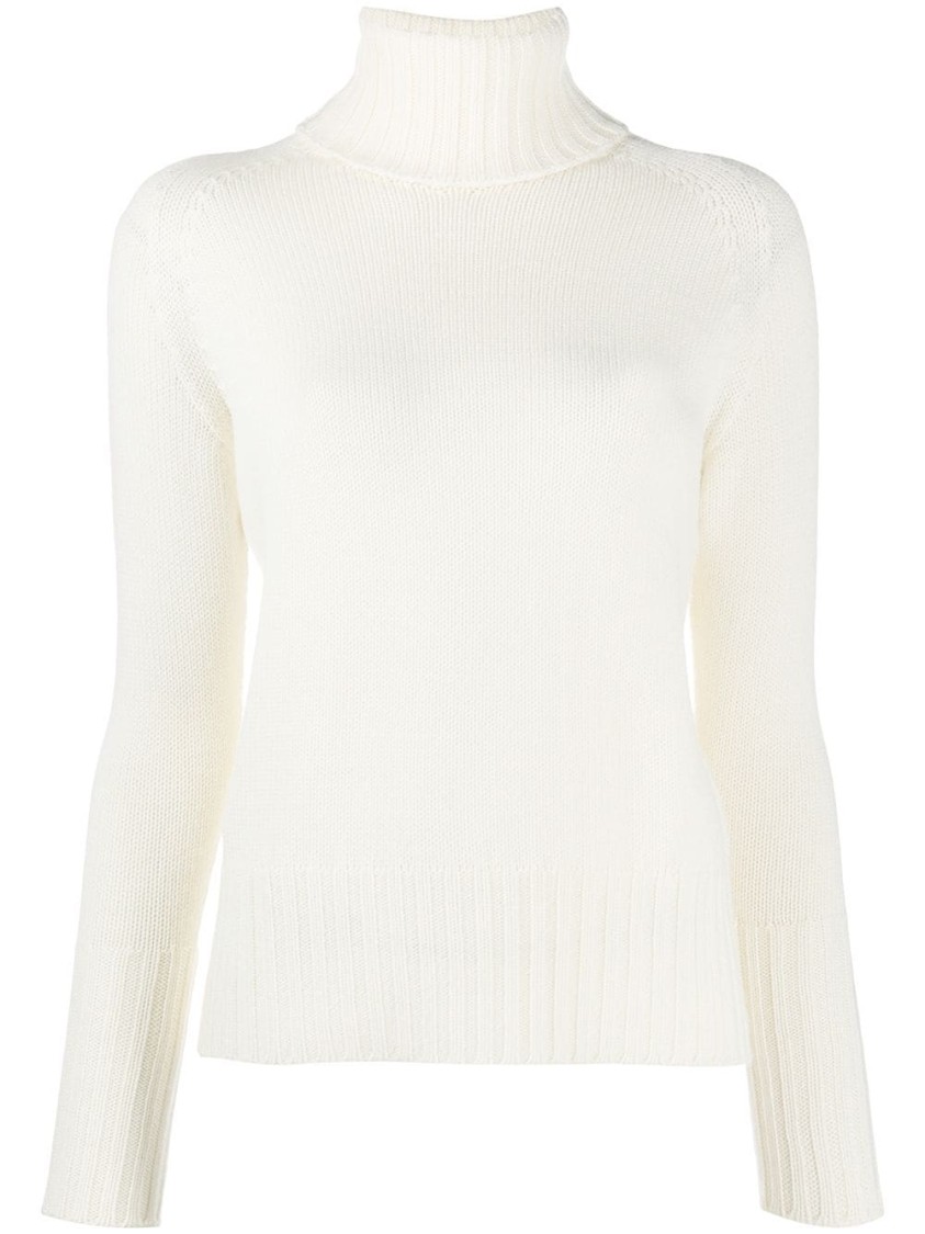 Drumohr White Turtleneck Sweater In White