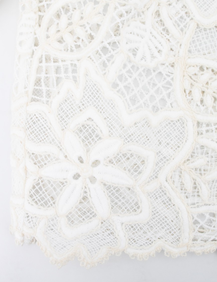 Ermanno Firenze Classic Lace Overlay Shirt With Floral Detailing