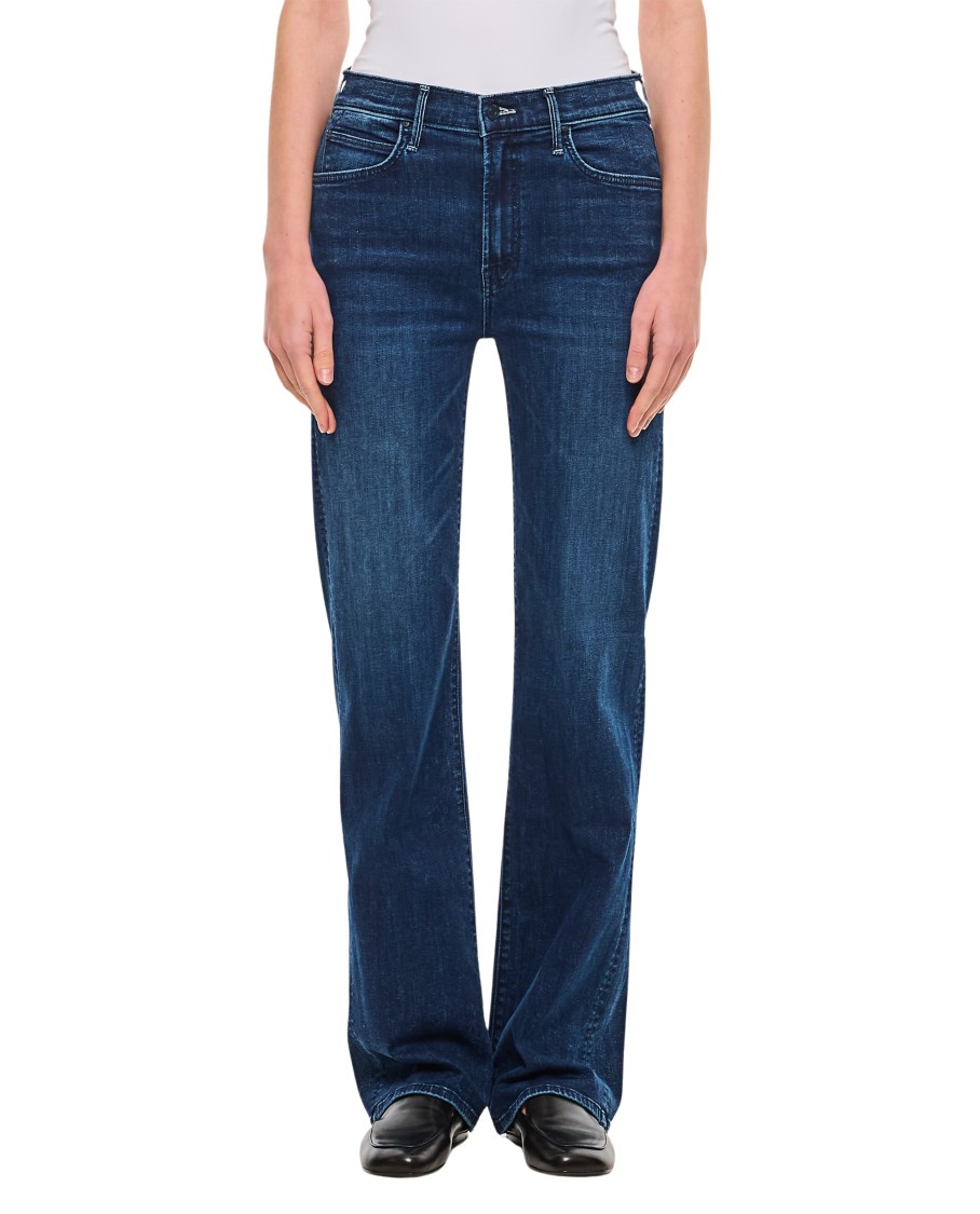 Shop Mother The Kick It Denim In Blue