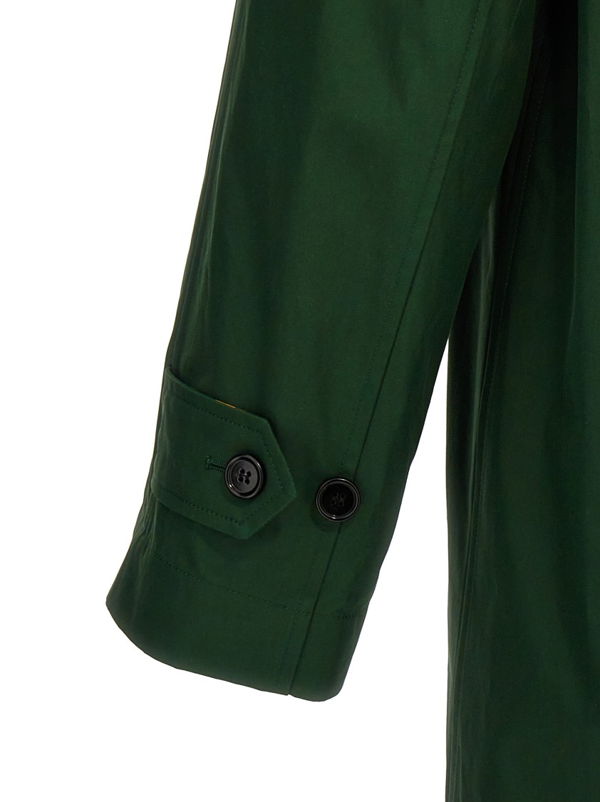 Burberry Reversible Gabardine Overcoat Long Sleeves In Multi