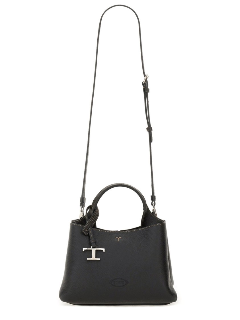 Tod's Apa Sacca Micro Pend. T Trac Pelle In Black