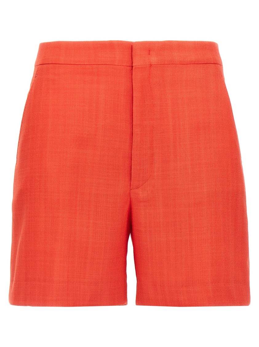 Tagliatore 'b-elle' Shorts With Back Pockets And Belt Loops In Orange