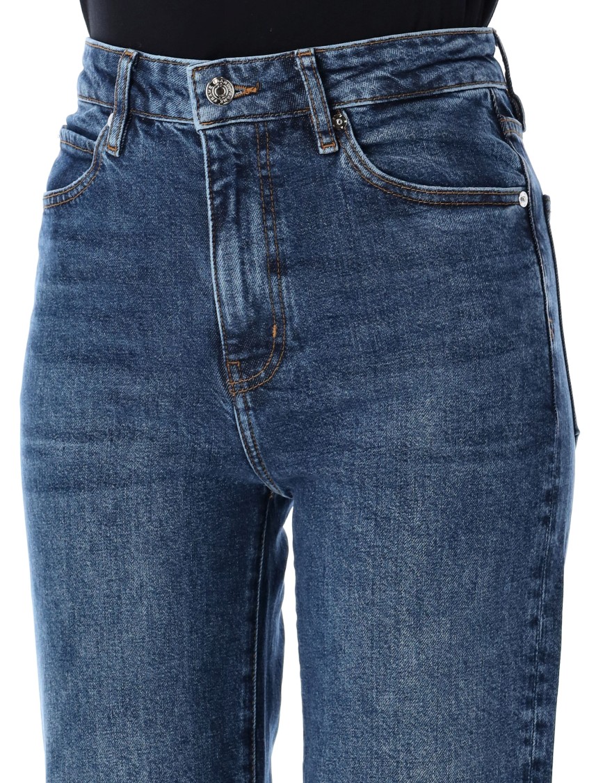 Frame The Arrow High-rise Flared Jeans In Blue