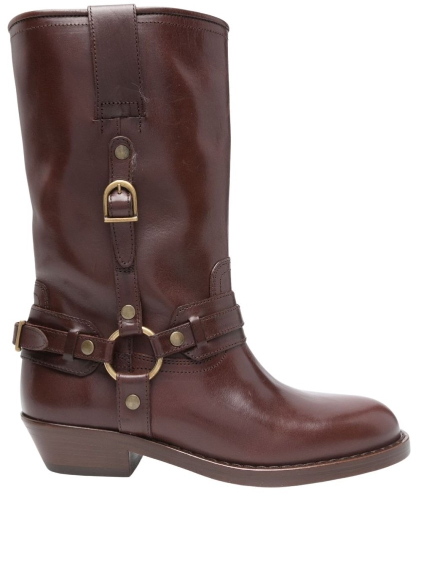 Isabel Marant Brown Heiko Mid-calf Boots In Brown
