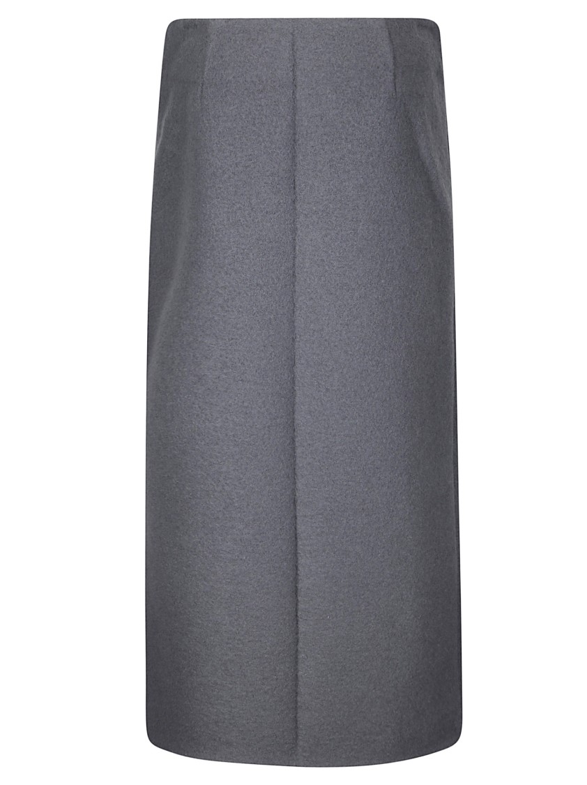 RIER RIER MIDI WOOL SKIRT WITH SIDE SLIT