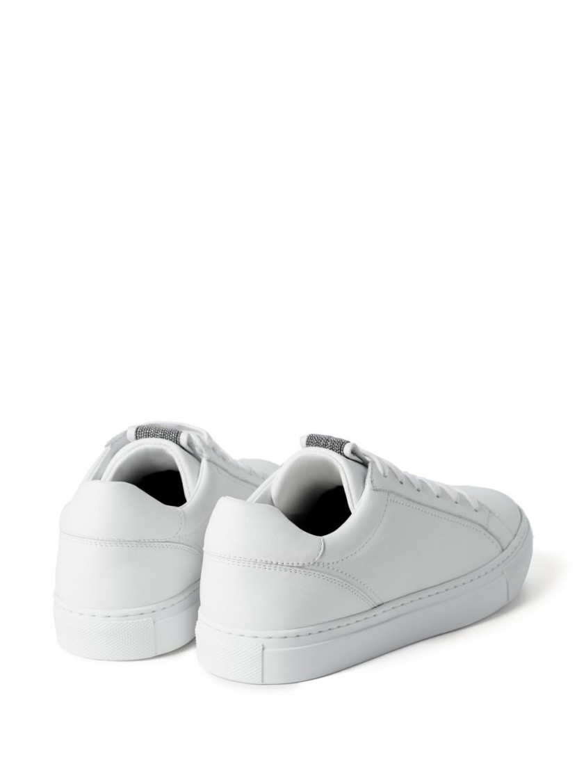 スニーカー Brunello Cucinelli Signature Monili White Calf Leather Brunello Cucinelli Signature Monili White Calf Leather | THE