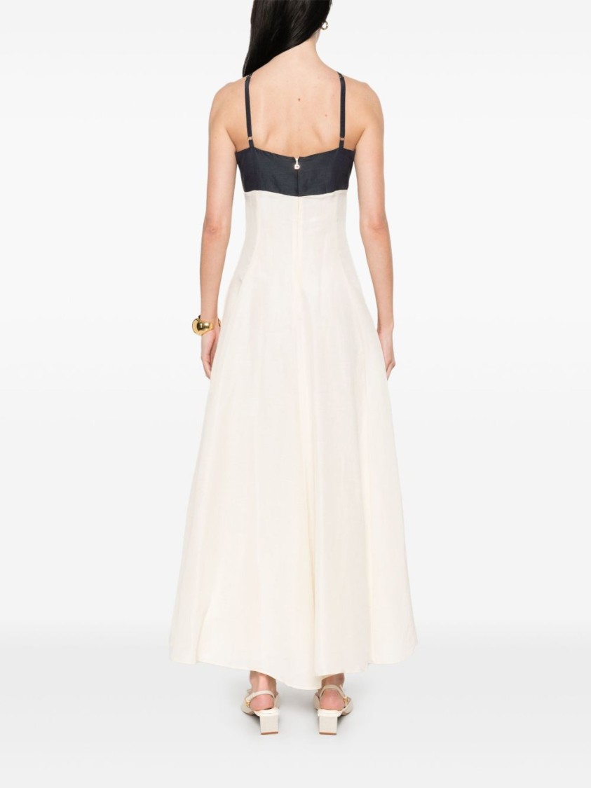 Shop Raquel Diniz Maxi Dress With Fitted Bodice