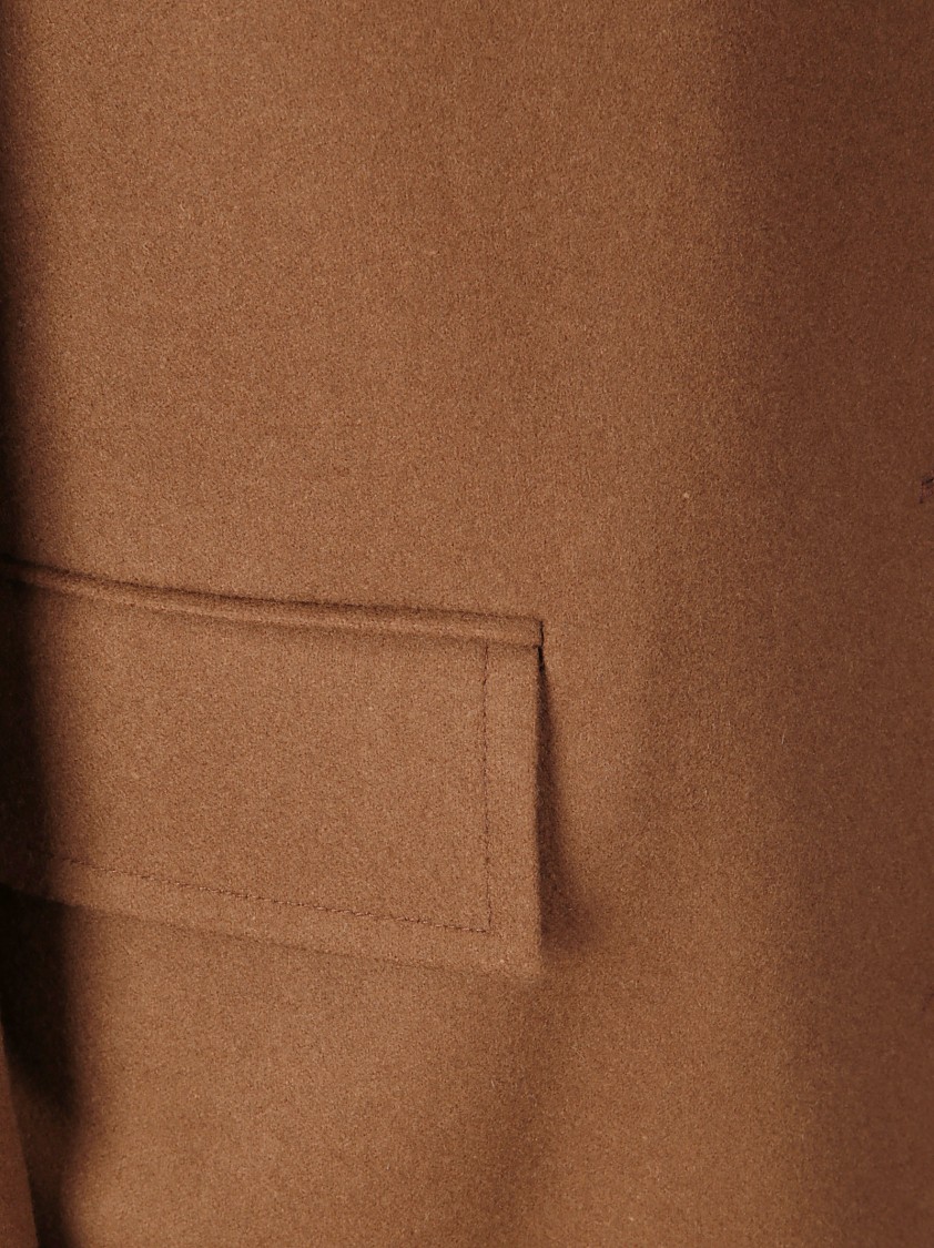 A.b. Wool Coat In Brown