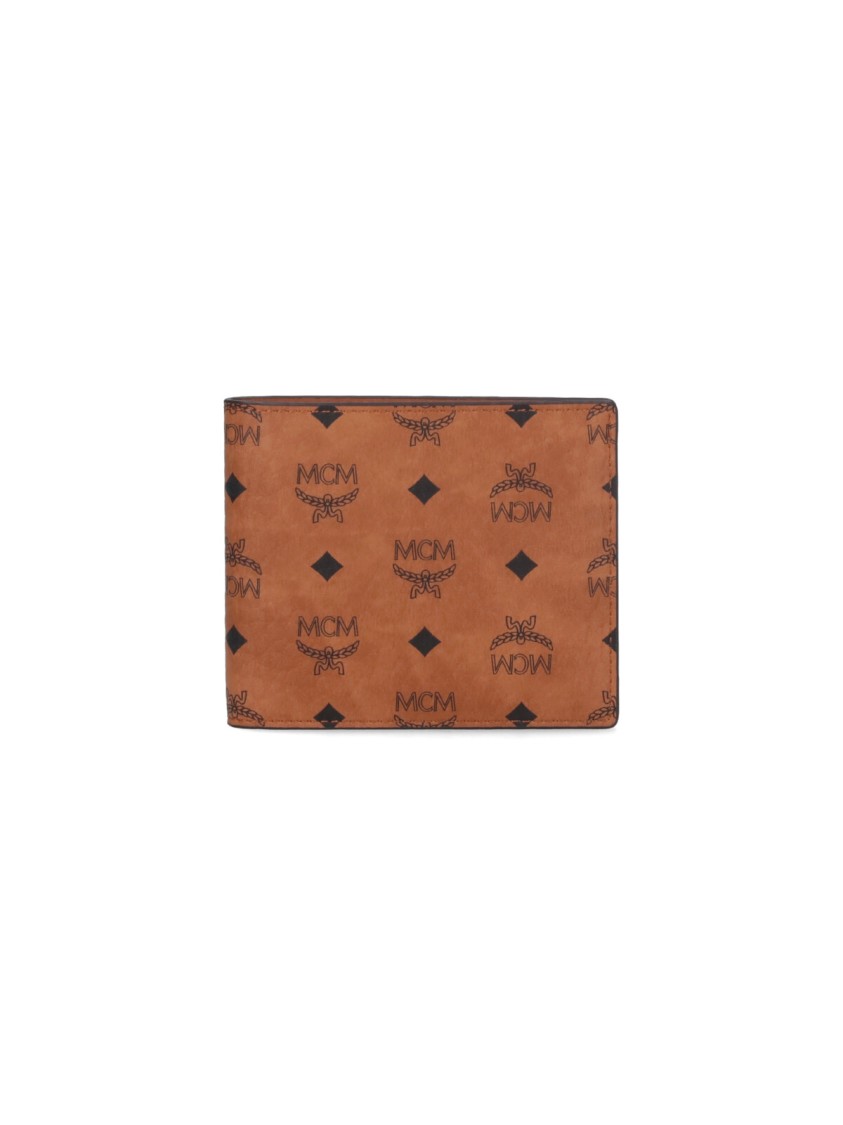 Mcm Logo Bi-fold Wallet – Brown