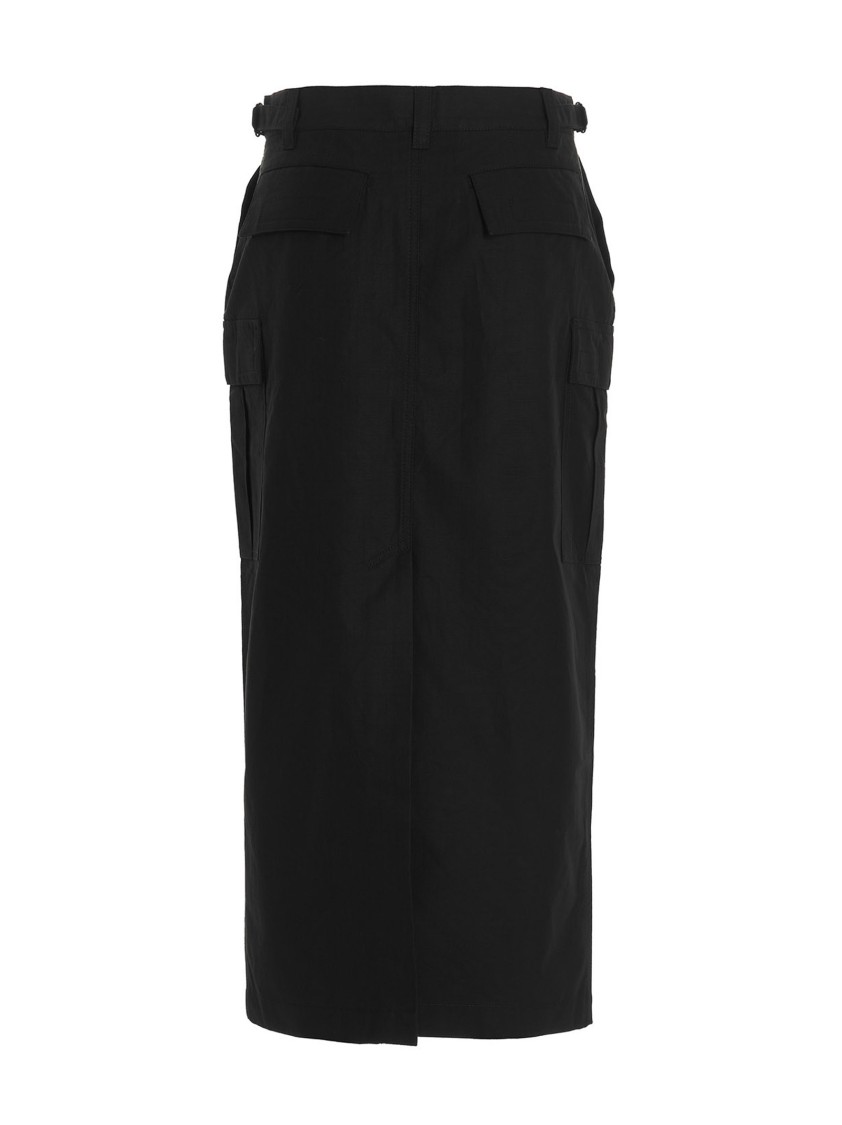 Wardrobe.nyc 'midi Skirt With Cargo Style Pockets' In Black