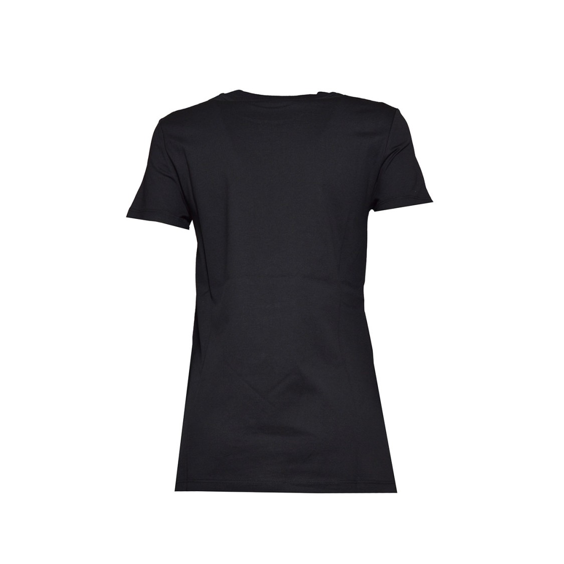 ★Max Mara★ TAVERNA Short Sleeve T-Shirt Black 119410526000 Max Mara Taverna Black Cotton T-Shirt With Logo Embroidery