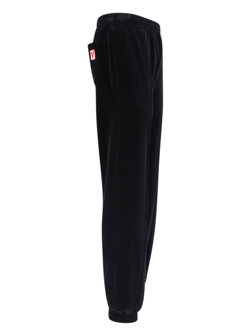 Valentino Black Chenille Jogger Trousers Black