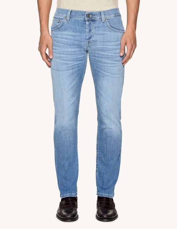 Dondup Light Blue Straight-Fit Jeans in Blue | THE LIST