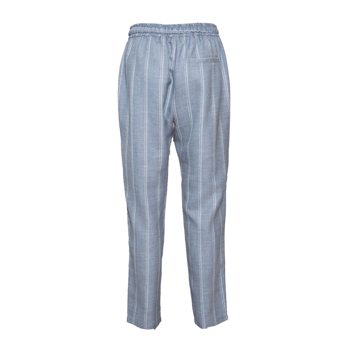 BARBA NAPOLI BARBA JOKE STRAIGHT TROUSERS IN LIGHT BLUE LINEN 