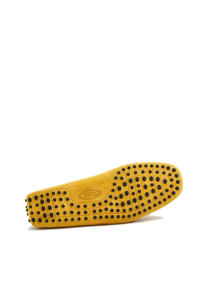 Tod's Timeless Gommini Driving Shoes Loafers In Gold