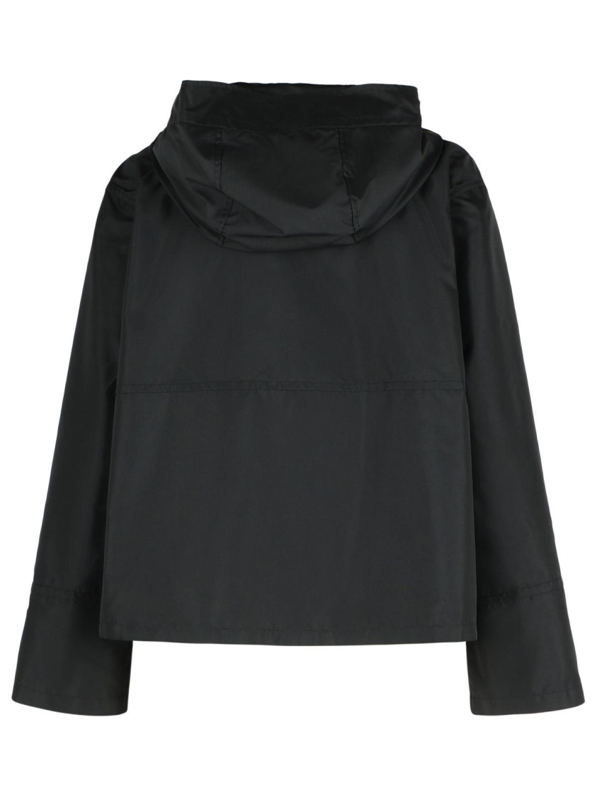 Fay Hooded Jacket Polyamide Front Pockets In Black