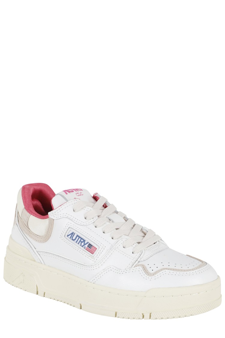 Autry Clc Classic White Low-top Leather Sneakers In White