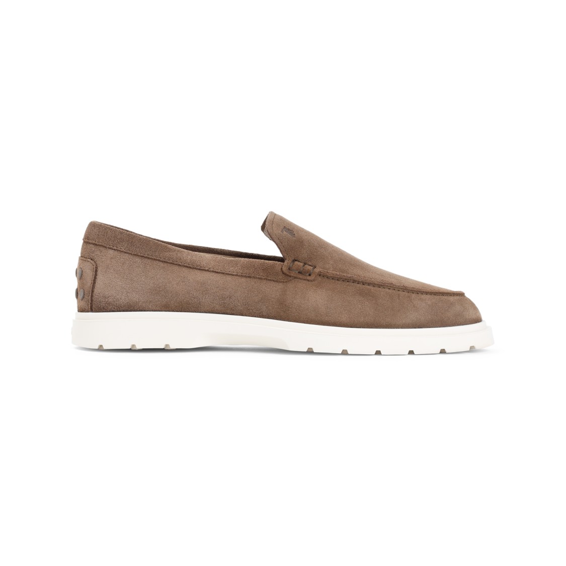 Tod's Chunky Rubber Sole Round Toe Loafers In Brown