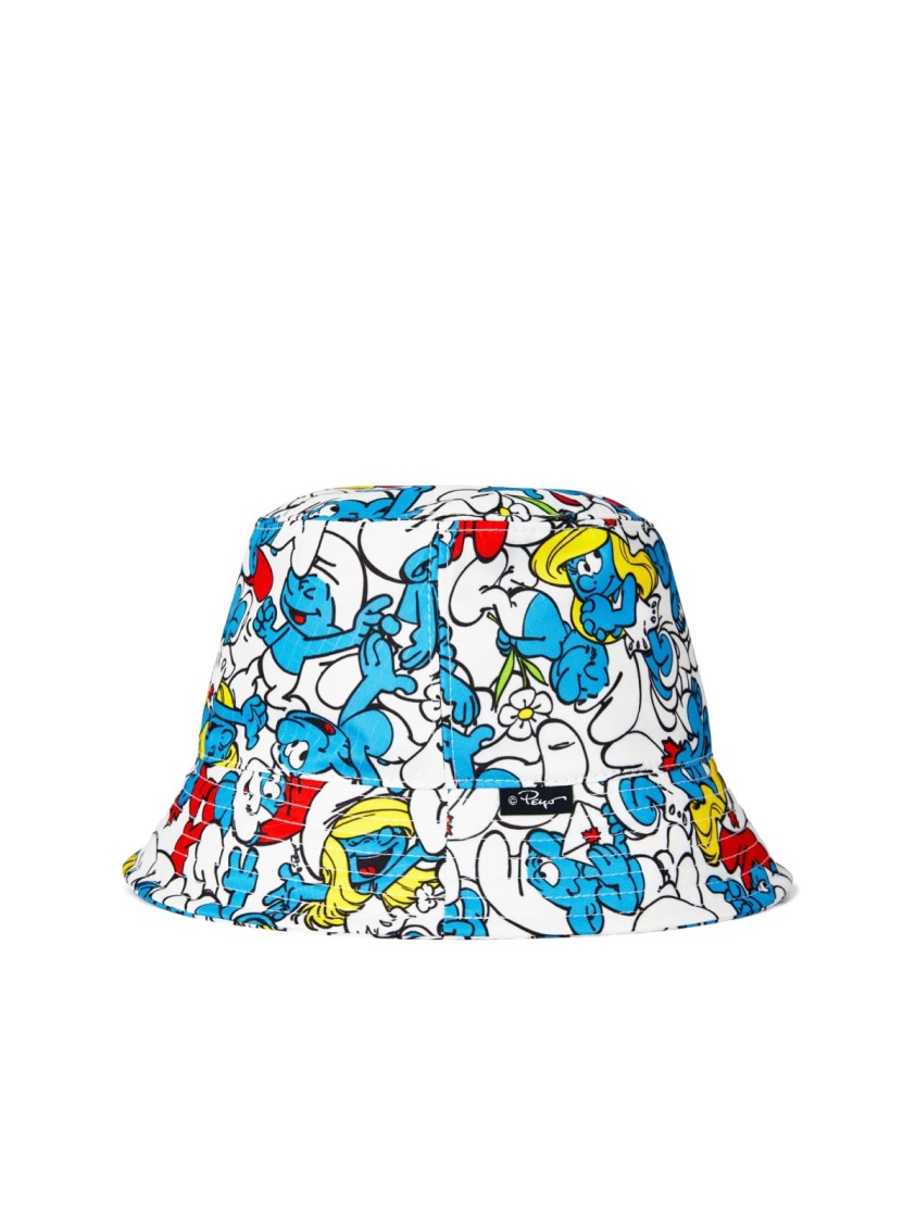 Dsquared2 Smurfs Logo Bucket Hat In White