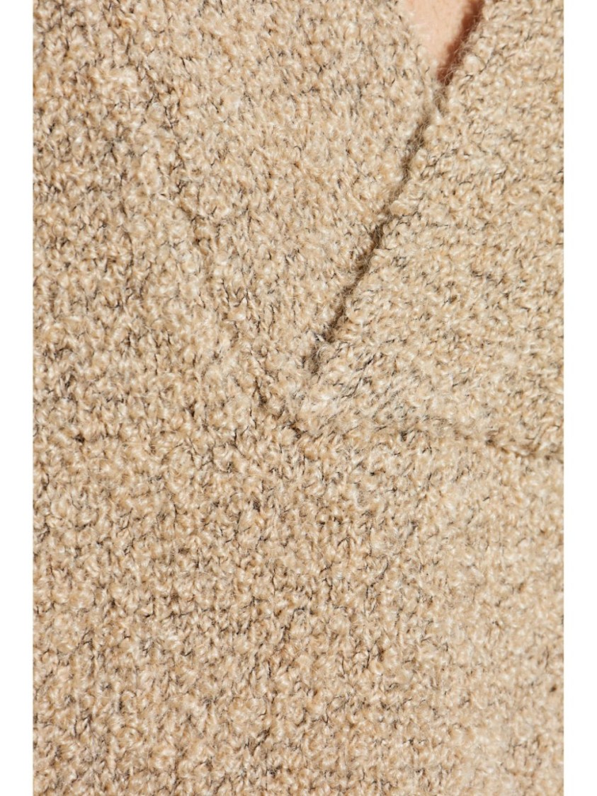 Shop Fear Of God Overlapped V Neck Sweater In Neutrals