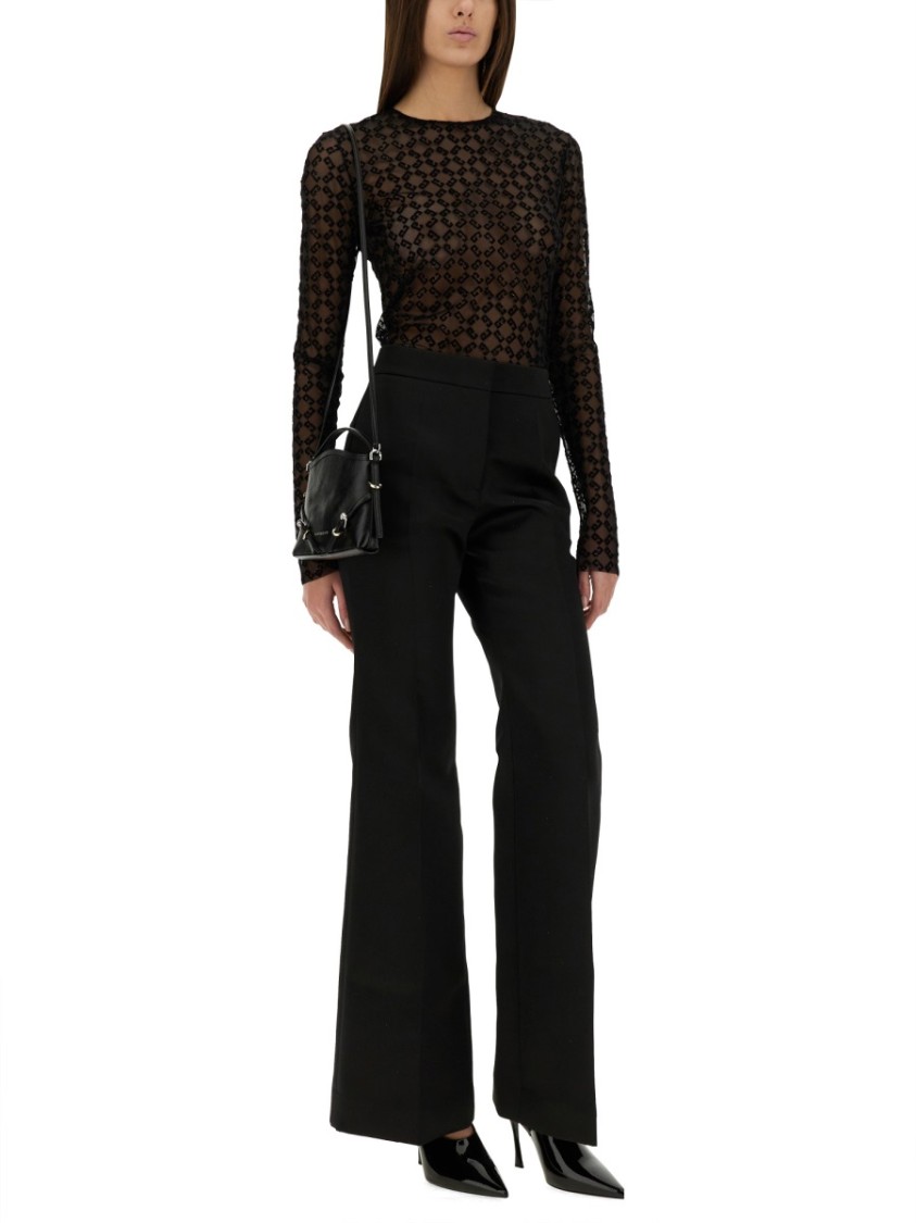 Shop Givenchy Monogram Tulle Bodysuit