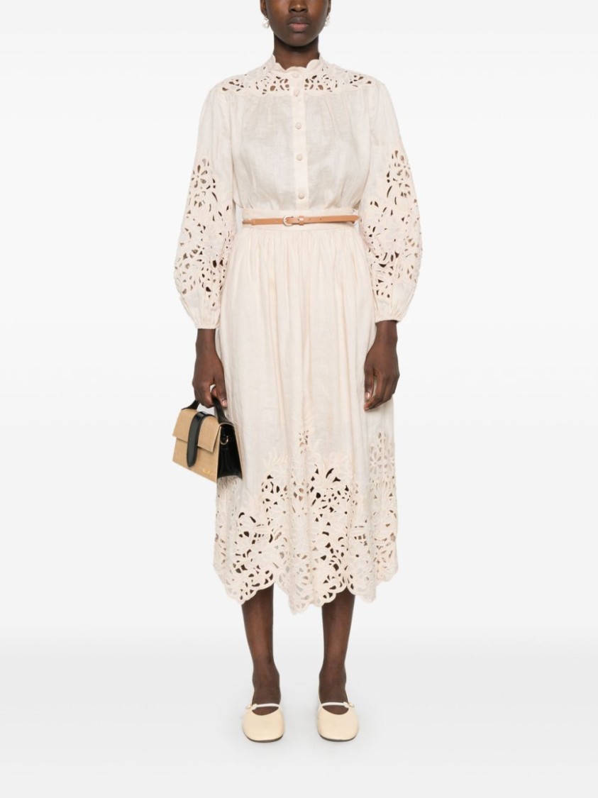 Zimmermann Womens  Wylie Embroidered Linen Blouse In Neutrals