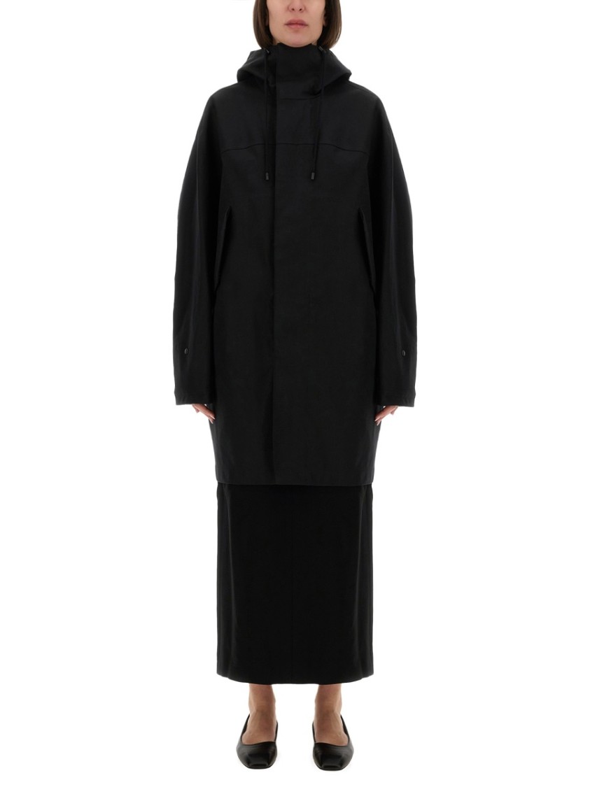 Lemaire Waterproof Jacket With Hood In Black