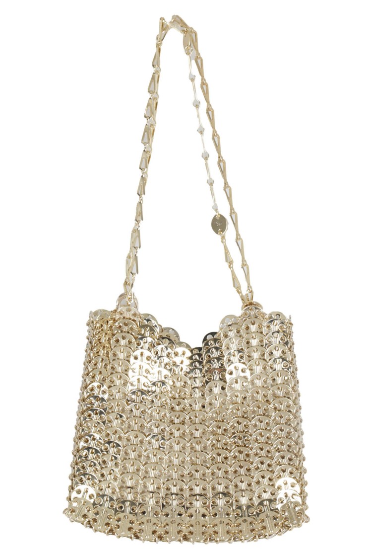 Rabanne 1969 Brass Finish Bag In Gold