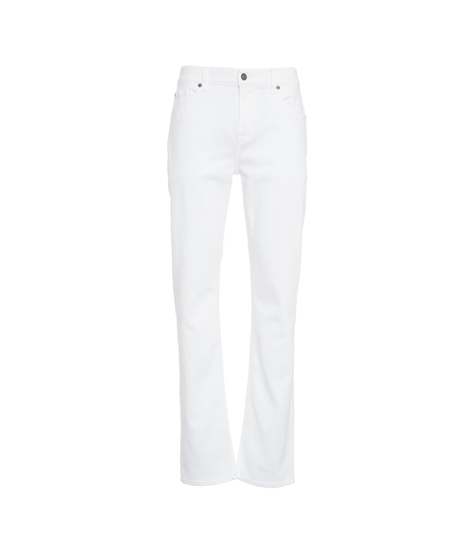 7 For All Mankind Straight Jeans 'the Straight Plan' In White