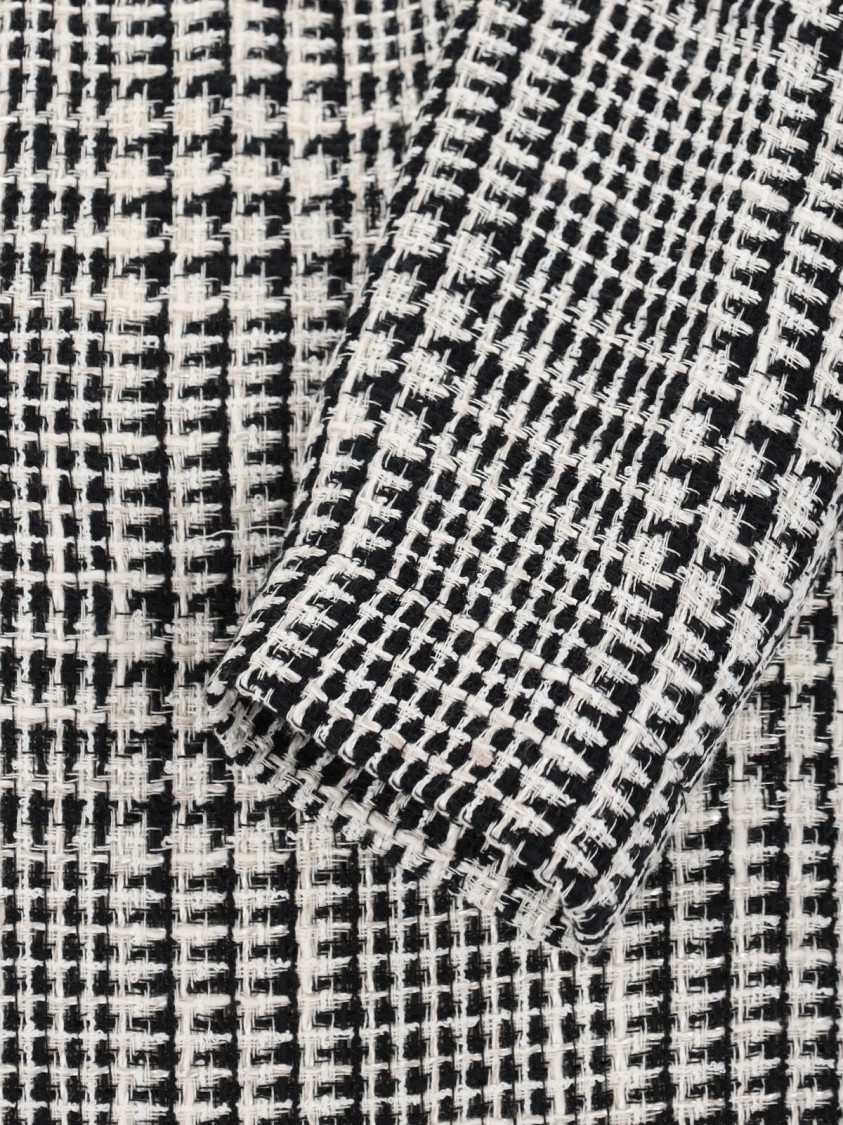 Shop Gianluca Capannolo Houndstooth Midi Dress – White