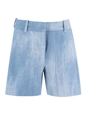 ショートパンツ ERMANNO SCERVINO D466P325EMY_S4217 Shorts Viscose Bermuda Ermanno Scervino Viscose Bermuda Shorts in Blue | THE LIST