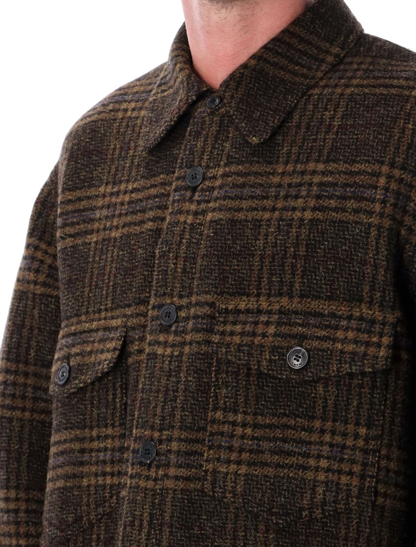 Isabel Marant Kevront Check-pattern Shirt Jacket In Black
