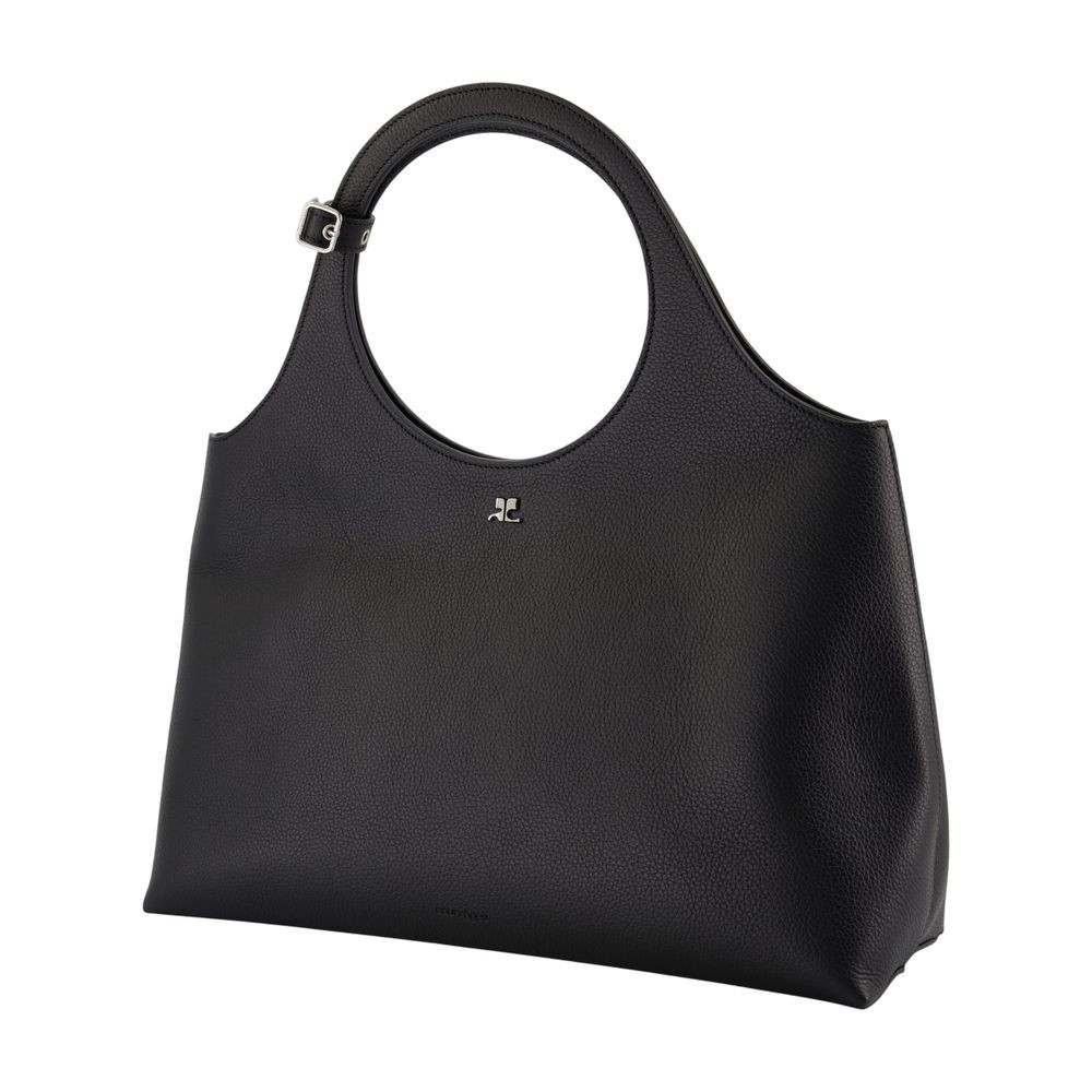 Courrèges Large Holy Day Shoulder Bag In Black