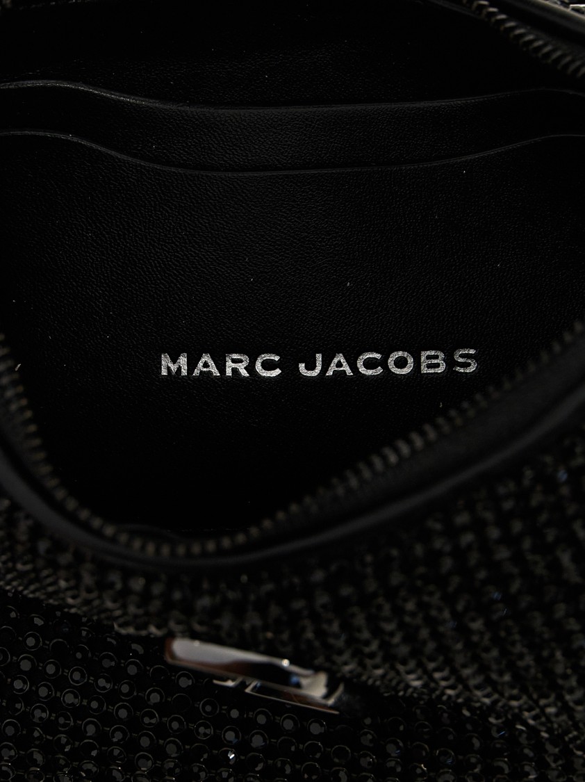 Marc Jacobs 'the Rhinestone Small Curve Bag' Shoulder Bag In Black