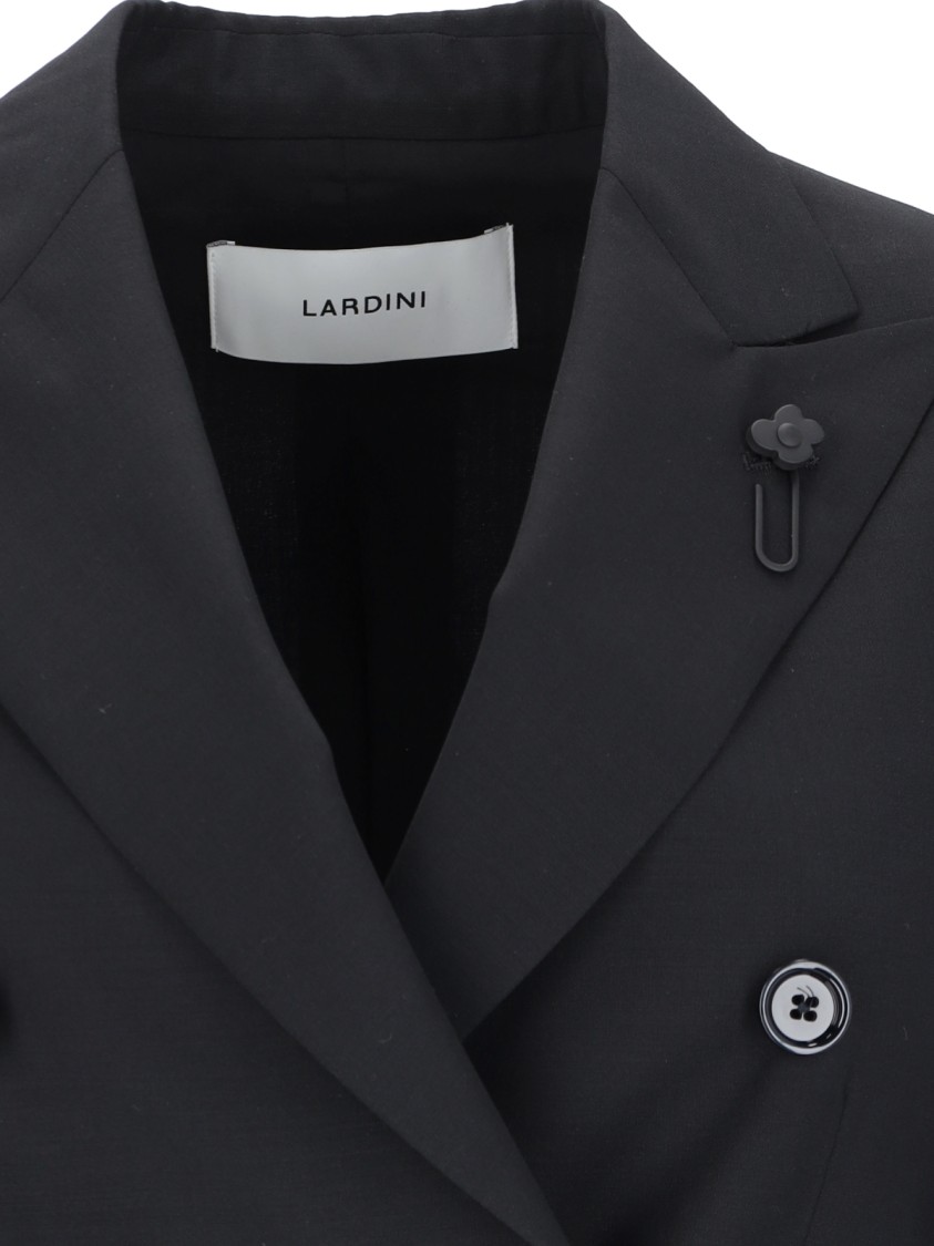 セットアップ Lardini Black Double-Breasted Suit Lardini double-breasted Suit | Black | FARFETCH
