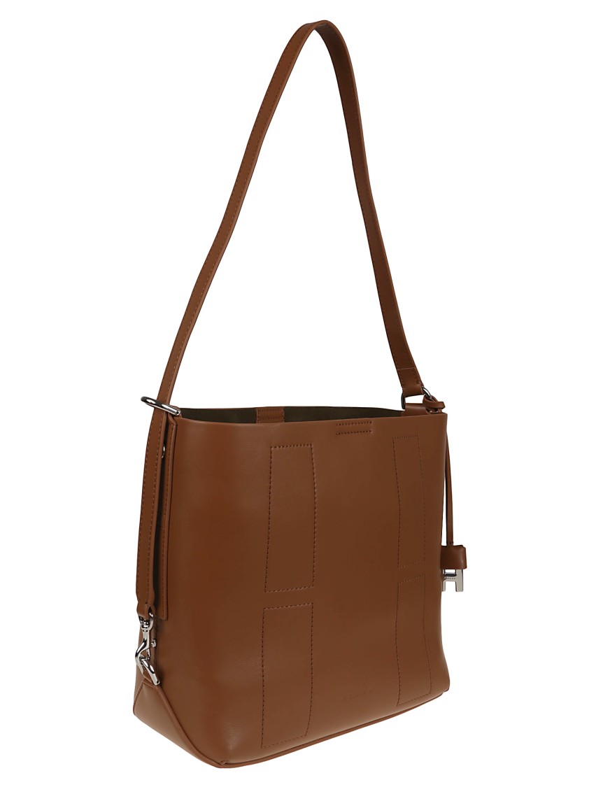 Hogan Soft Leather Hobo Bag With Removable Pouch